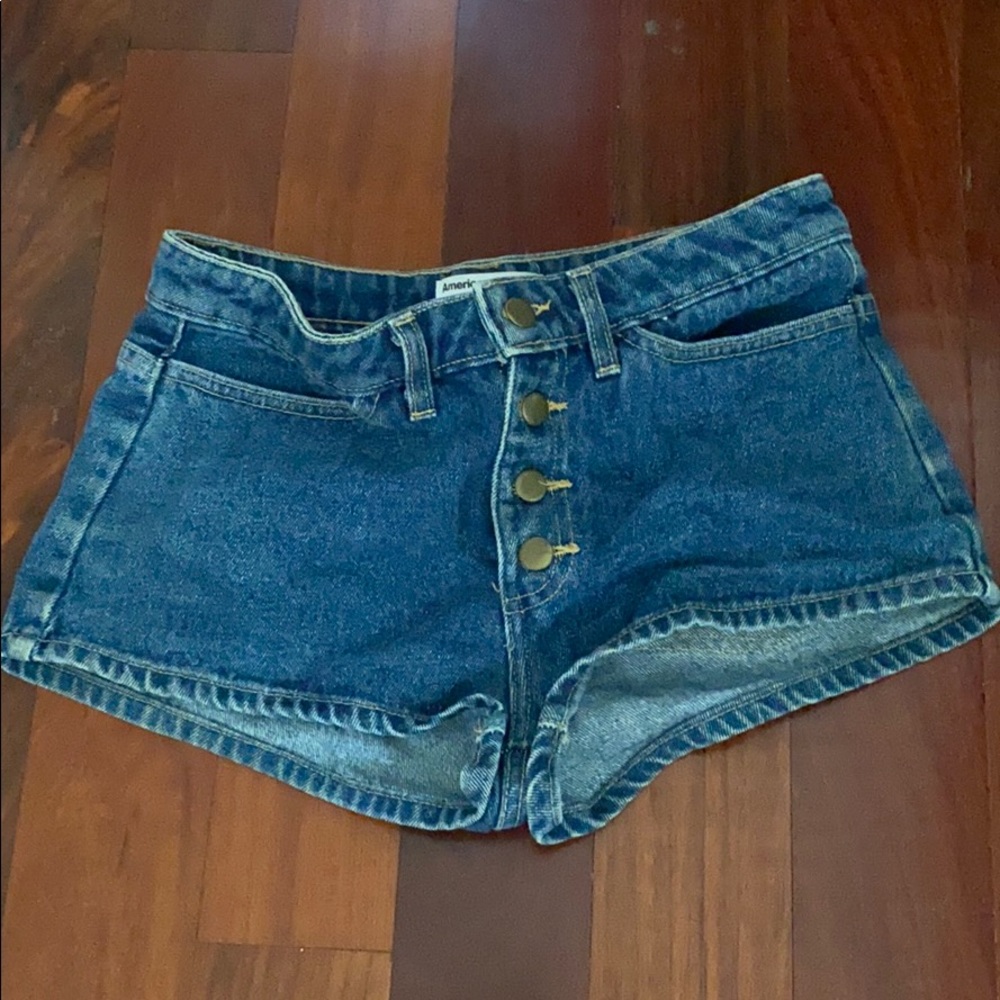 American apparel button up shorts size 27
